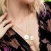 Yellow Silver Alphabet-w Necklace